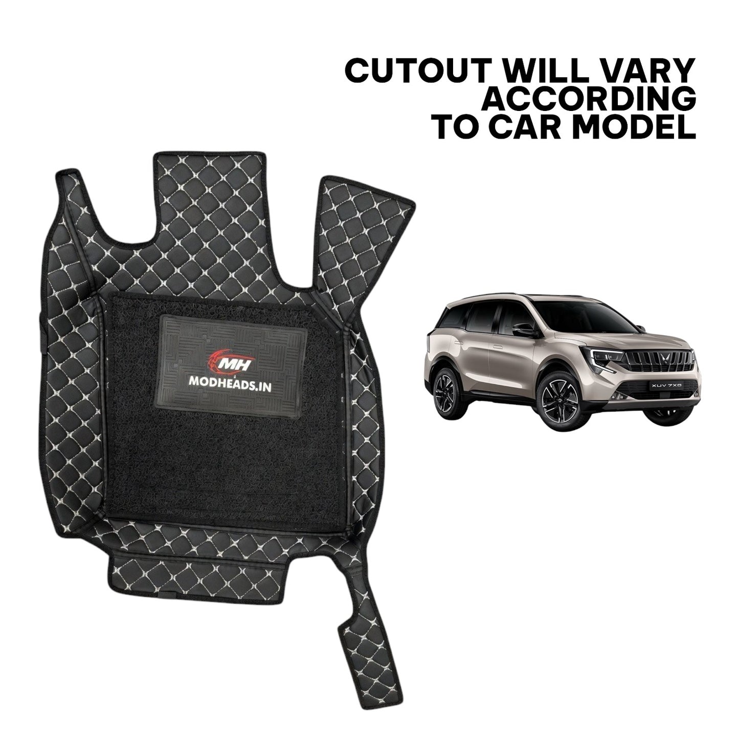 7D Mats For XUV 7XO | Black/Silver - Modheads.in