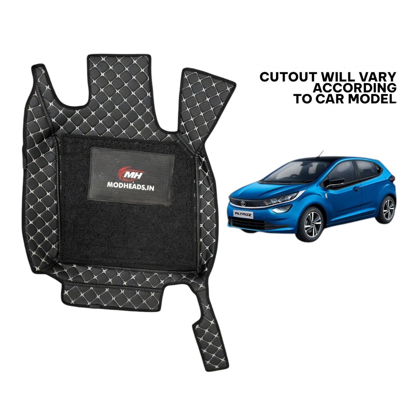 7D Mats For Tata Altroz 2020-2024 | Black/Silver - Modheads.in