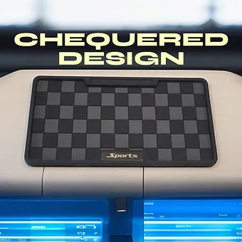 Anti Slip chequered dashboard mat (Large) - Modheads.in