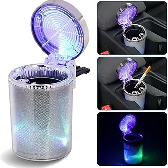 Car ashtray with colorful lighting - Modheads.in