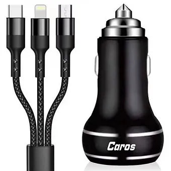 CAROS 4.8A Charger With 3-in-1 Charging Cable - Modheads.in