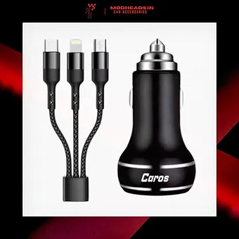 CAROS 4.8A Charger With 3-in-1 Charging Cable - Modheads.in