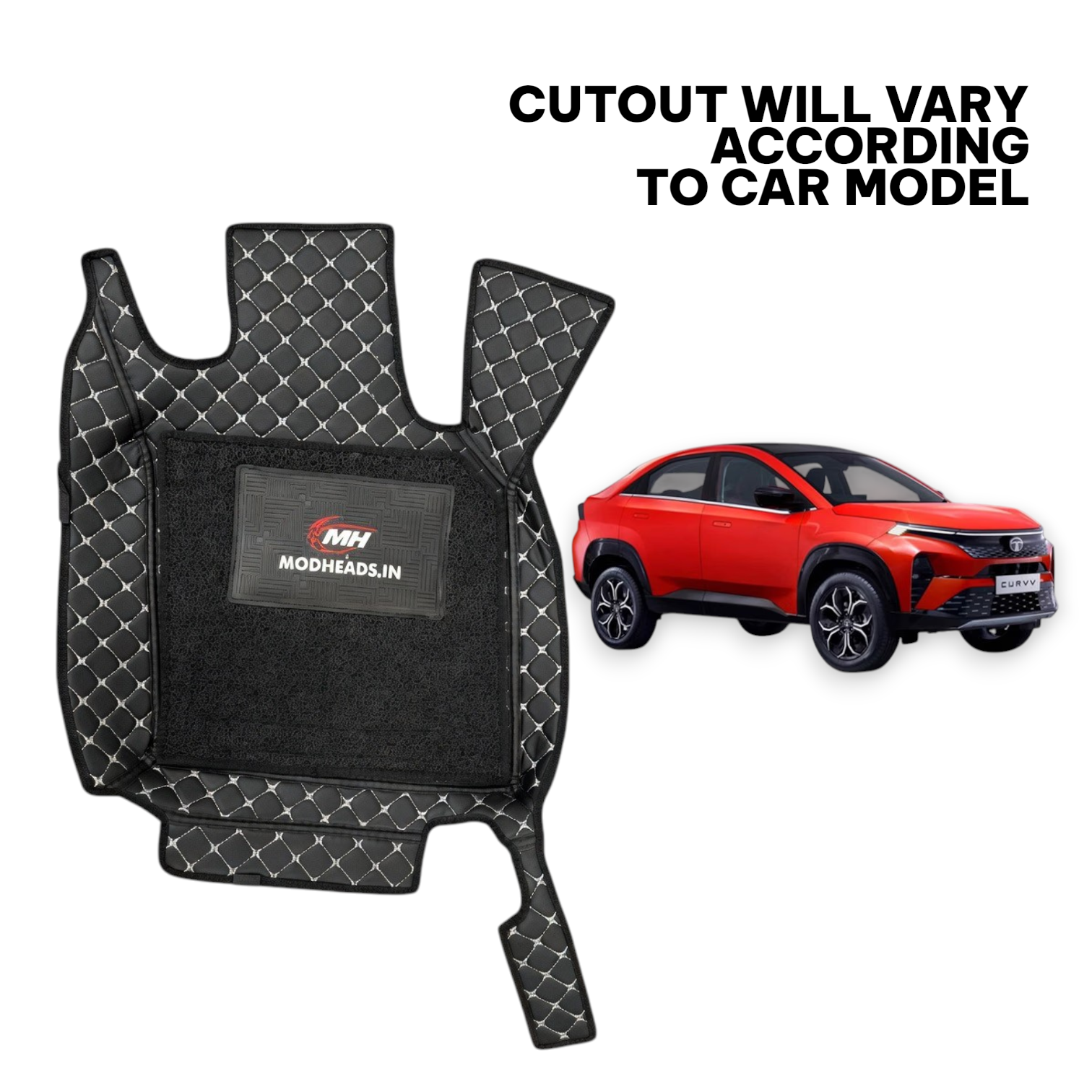 7D Mats For Tata Curvv | Black/Silver - Modheads.in