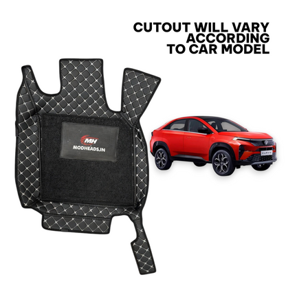 7D Mats For Tata Curvv | Black/Silver - Modheads.in
