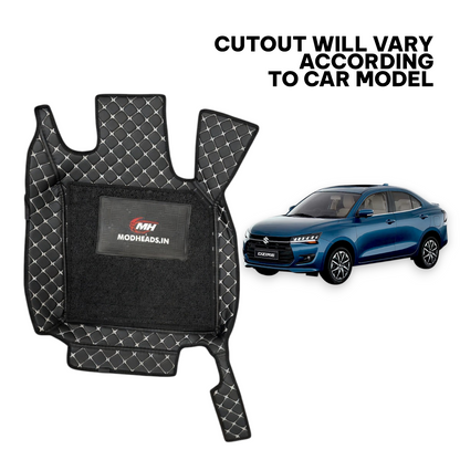 7D Mats For Swift Dzire 2024+ | Black/Silver - Modheads.in