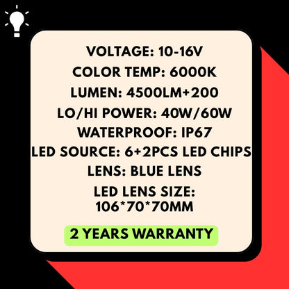 AES 2" BI-LED Double Laser Projectors | 2 Years Warranty | Canbus