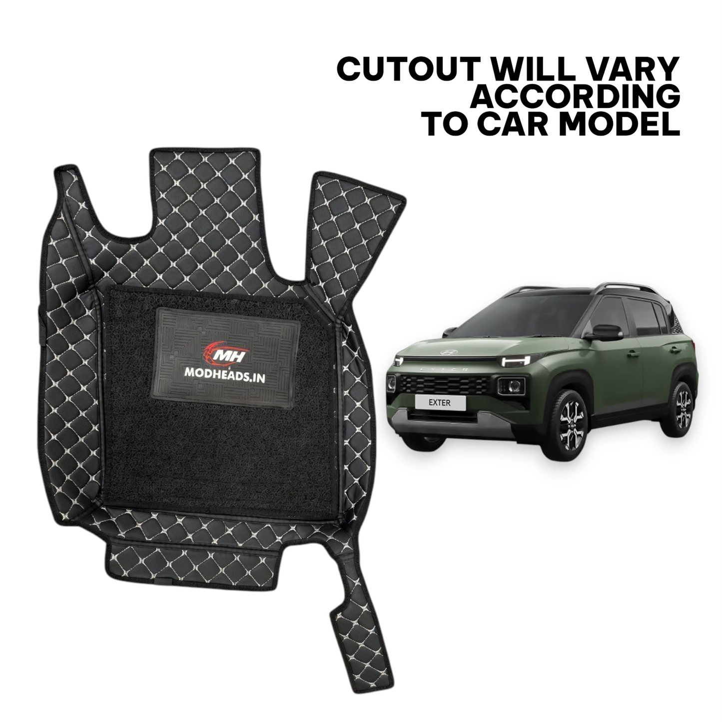 7D Mats For Exter 2023-25 | Black/Silver - Modheads.in