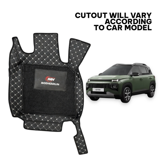 7D Mats For Exter 2023-25 | Black/Silver - Modheads.in