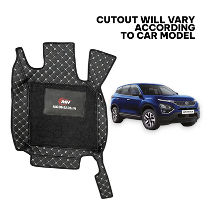 7D Mats For Tata Harrier 2019-23 | Black/Silver - Modheads.in