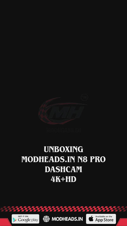 MODHEADS.IN 4K N8 Pro Dashcam | Dual Channel | App Connectivity