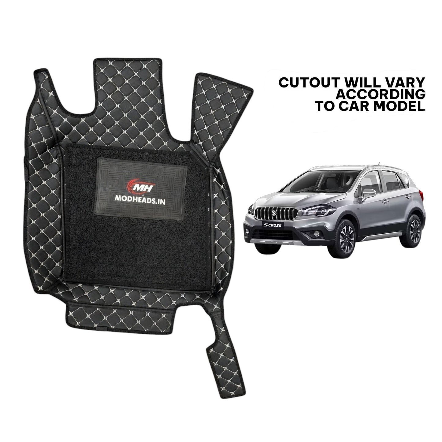 7D Mats For S Cross 2020+ | Black/Silver - Modheads.in