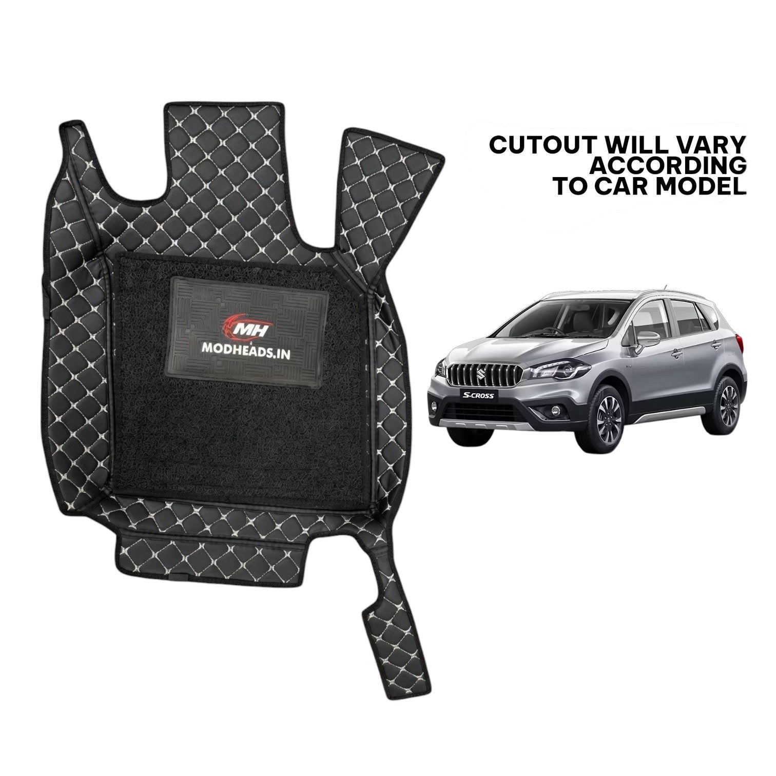 7D Mats For S Cross 2020+ | Black/Silver - Modheads.in