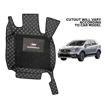 7D Mats For S Cross 2020+ | Black/Silver - Modheads.in
