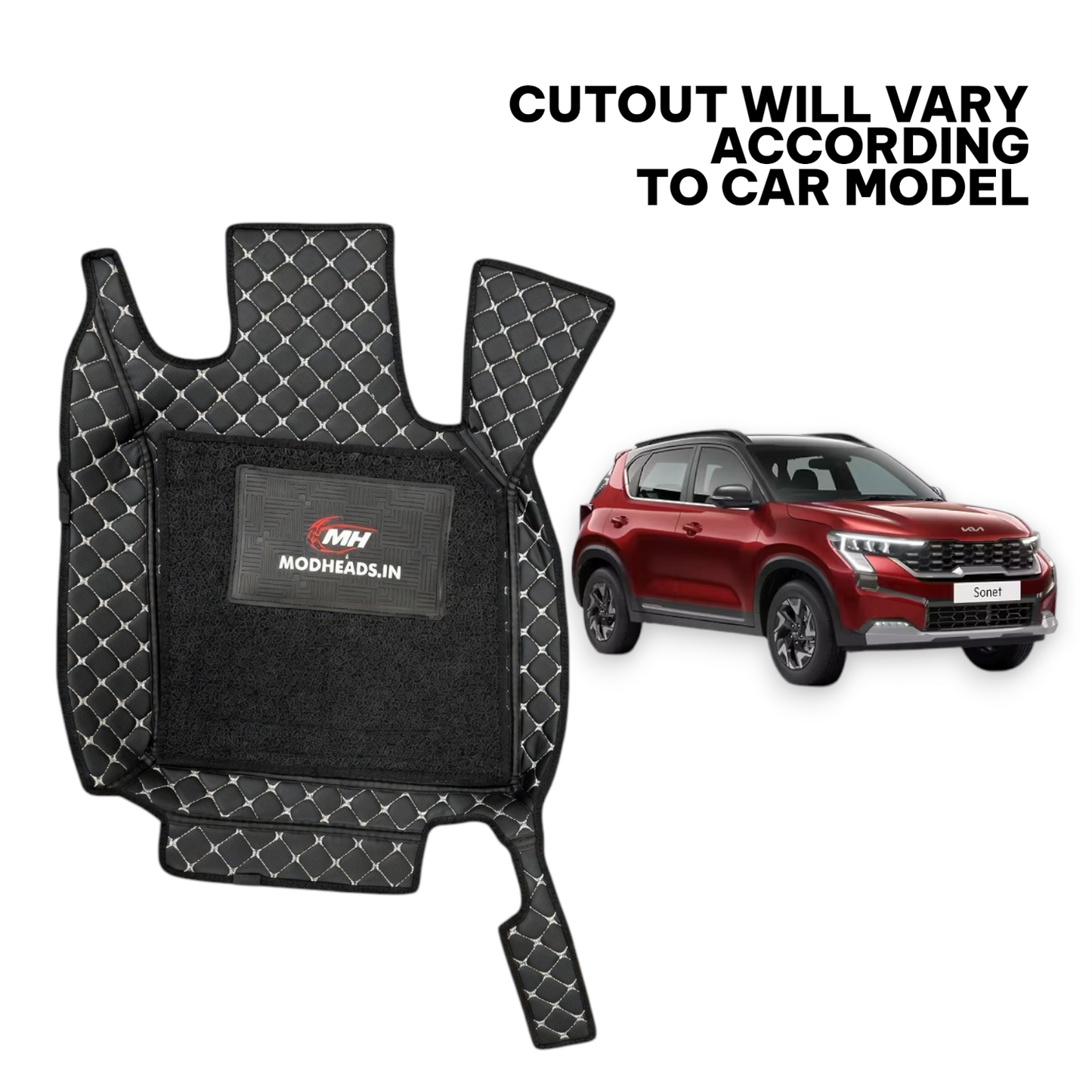 7D Mats For Sonet 2024+ | Black/Silver - Modheads.in