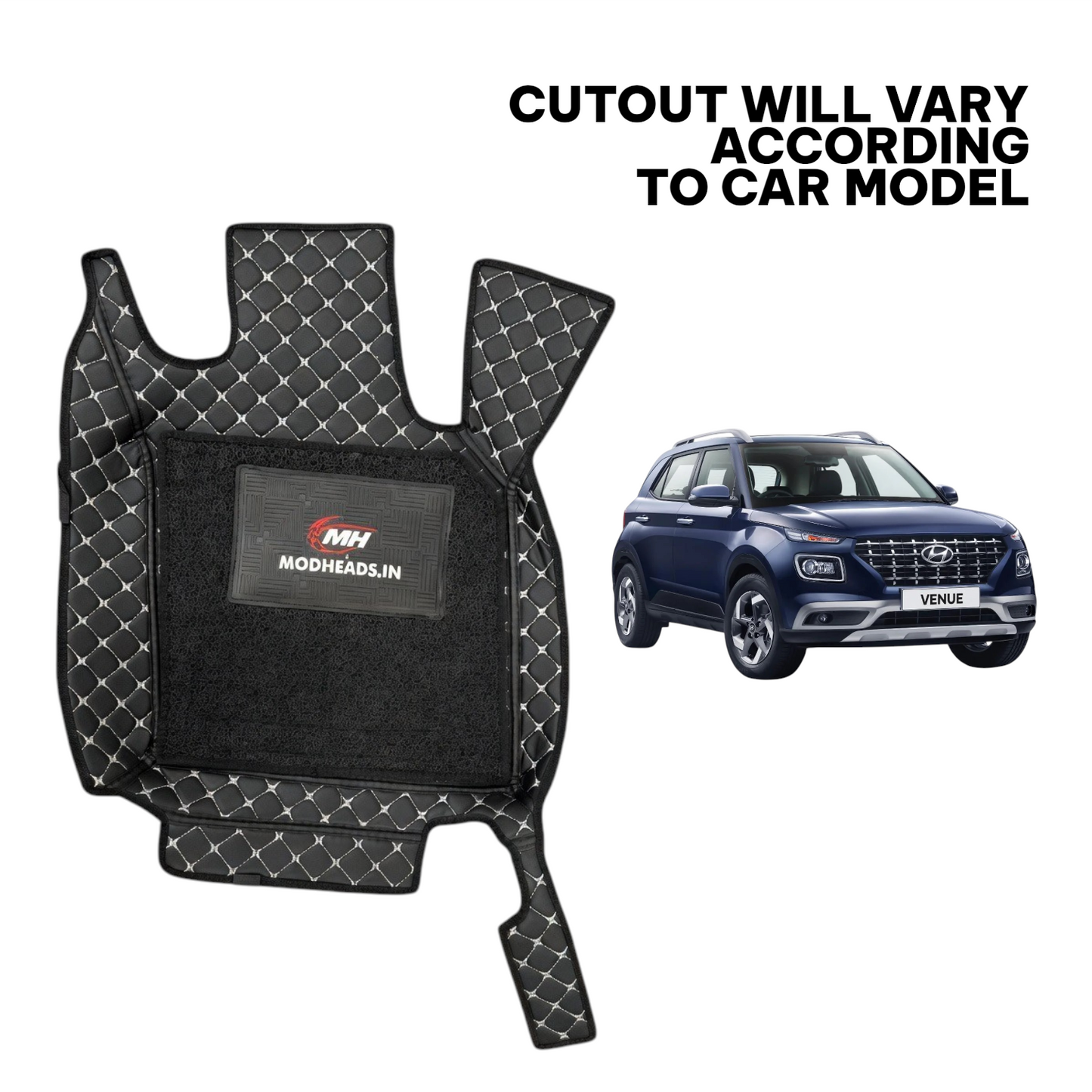 7D Mats For Venue 2019-25 | Black/Silver - Modheads.in