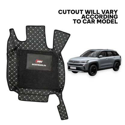 7D Mats For Maruti Suzuki Victoris | Black/Silver - Modheads.in